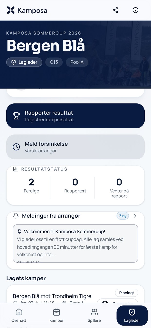 Cupens egen digitale hjemmeside.
